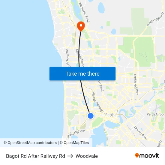 Bagot Rd After Railway Rd to Woodvale map