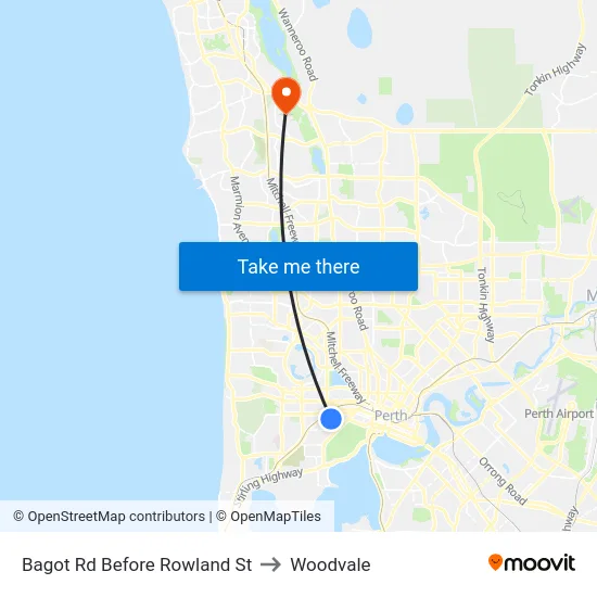 Bagot Rd Before Rowland St to Woodvale map