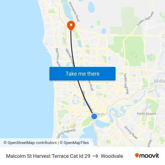 Malcolm St Harvest Terrace Cat Id 29 to Woodvale map