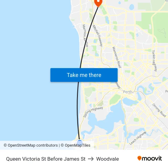 Queen Victoria St Before James St to Woodvale map