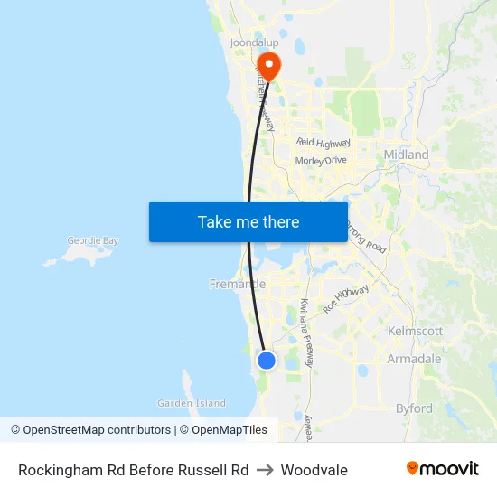 Rockingham Rd Before Russell Rd to Woodvale map