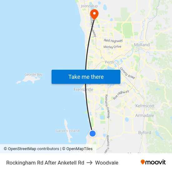Rockingham Rd After Anketell Rd to Woodvale map