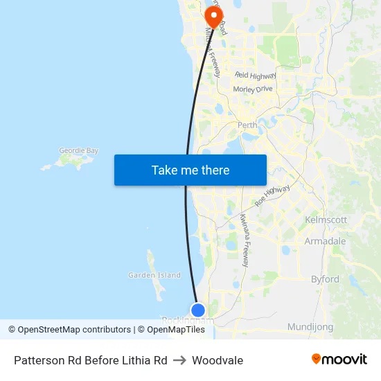 Patterson Rd Before Lithia Rd to Woodvale map