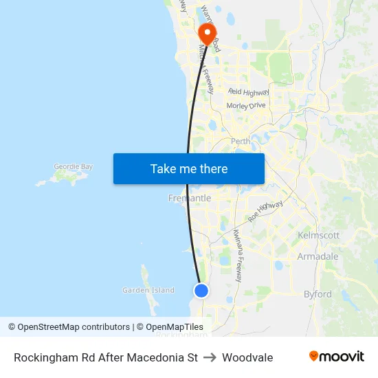 Rockingham Rd After Macedonia St to Woodvale map