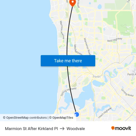 Marmion St After Kirkland Pl to Woodvale map