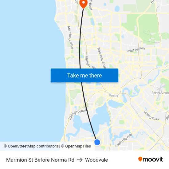 Marmion St Before Norma Rd to Woodvale map