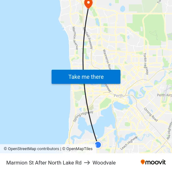 Marmion St After North Lake Rd to Woodvale map