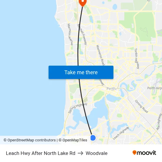 Leach Hwy After North Lake Rd to Woodvale map