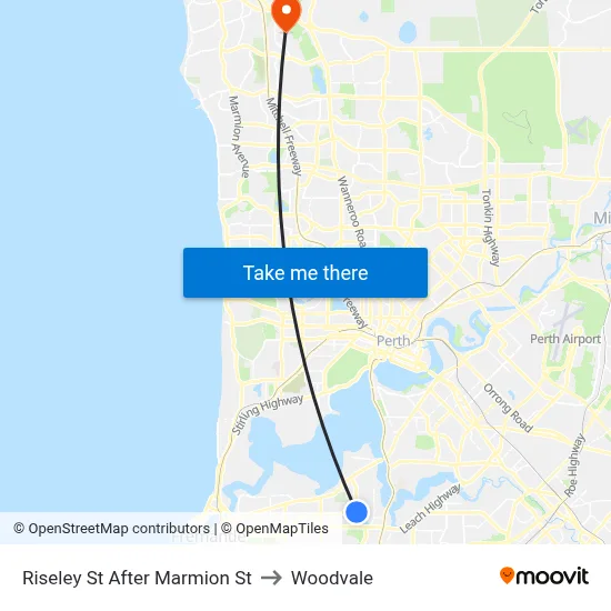 Riseley St After Marmion St to Woodvale map