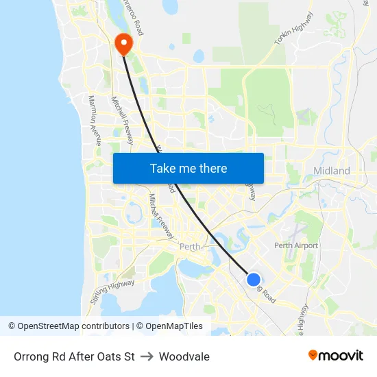 Orrong Rd After Oats St to Woodvale map
