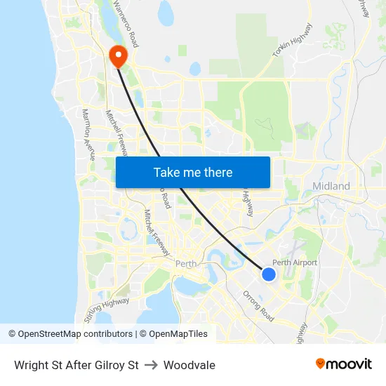 Wright St After Gilroy St to Woodvale map