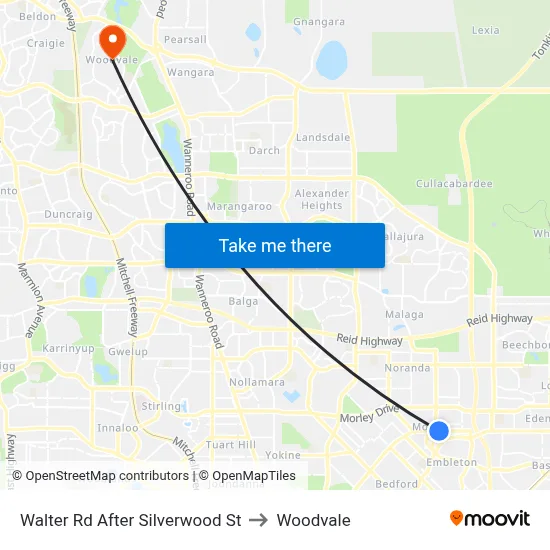 Walter Rd After Silverwood St to Woodvale map