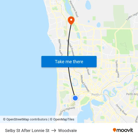 Selby St After Lonnie St to Woodvale map