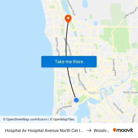 Hospital Av Hospital Avenue North Cat Id 114 to Woodvale map