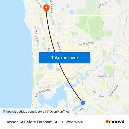 Lawson St Before Farnham St to Woodvale map