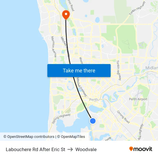 Labouchere Rd After Eric St to Woodvale map