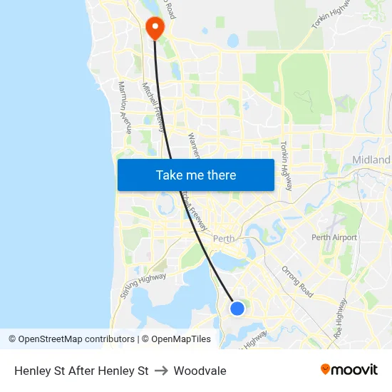 Henley St After Henley St to Woodvale map