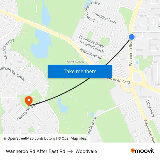 Wanneroo Rd After East Rd to Woodvale map