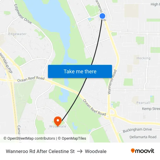 Wanneroo Rd After Celestine St to Woodvale map