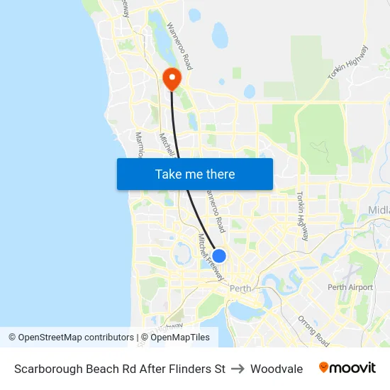 Scarborough Beach Rd After Flinders St to Woodvale map