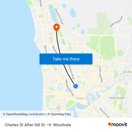 Charles St After Gill St to Woodvale map