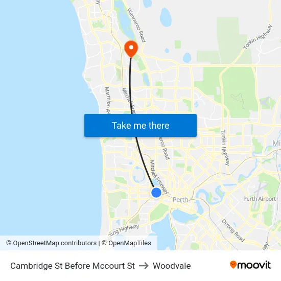 Cambridge St Before Mccourt St to Woodvale map