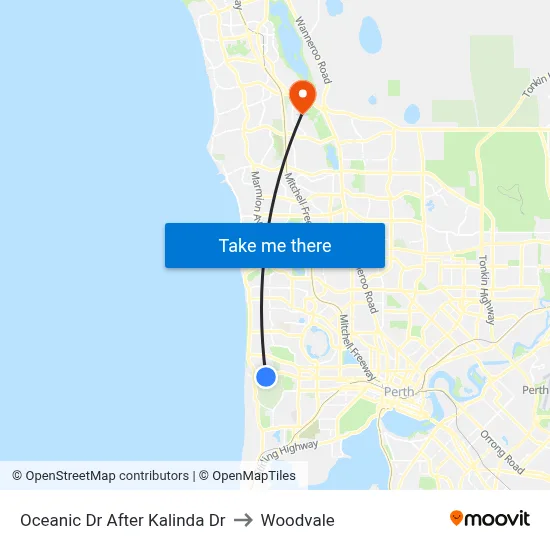 Oceanic Dr After Kalinda Dr to Woodvale map