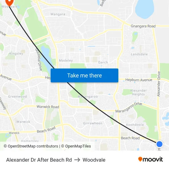 Alexander Dr After Beach Rd to Woodvale map