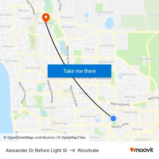 Alexander Dr Before Light St to Woodvale map