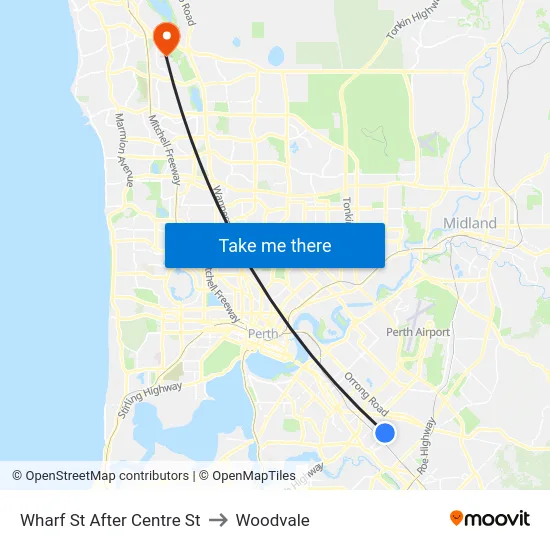 Wharf St After Centre St to Woodvale map