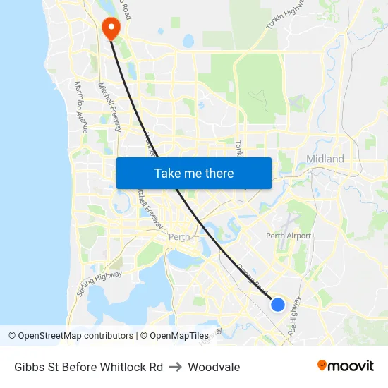 Gibbs St Before Whitlock Rd to Woodvale map