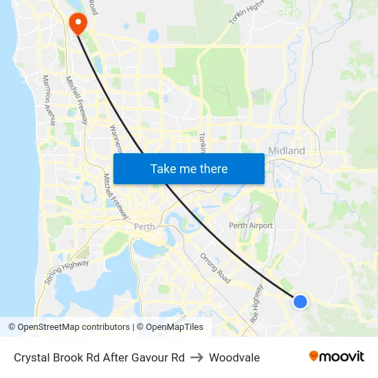 Crystal Brook Rd After Gavour Rd to Woodvale map