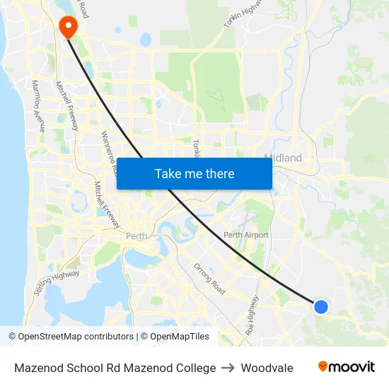 Mazenod School Rd Mazenod College to Woodvale map