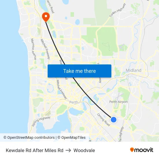 Kewdale Rd After Miles Rd to Woodvale map