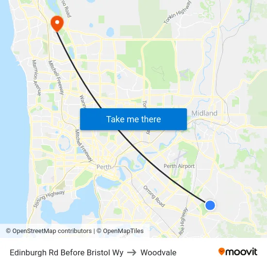 Edinburgh Rd Before Bristol Wy to Woodvale map