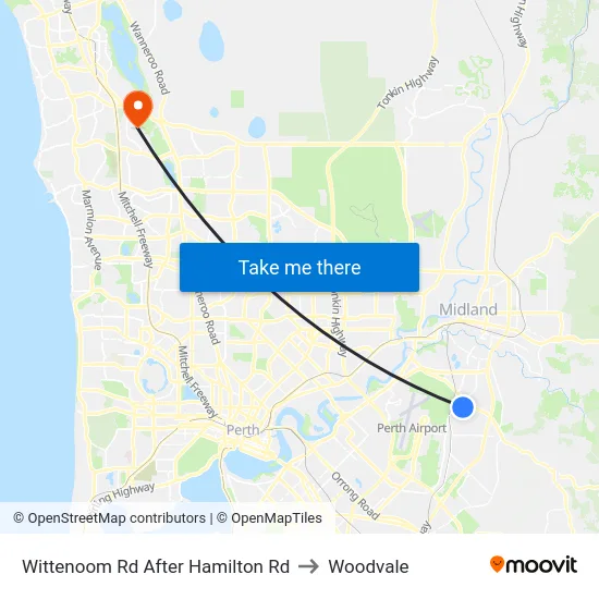 Wittenoom Rd After Hamilton Rd to Woodvale map
