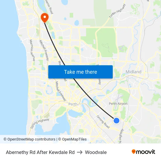 Abernethy Rd After Kewdale Rd to Woodvale map