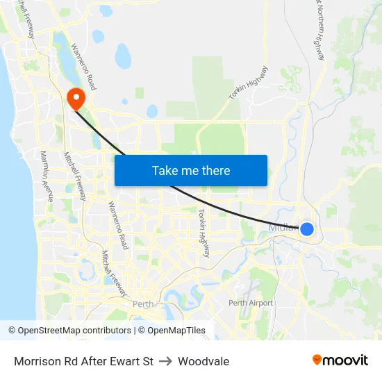 Morrison Rd After Ewart St to Woodvale map
