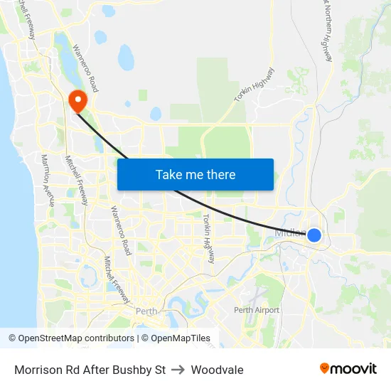 Morrison Rd After Bushby St to Woodvale map