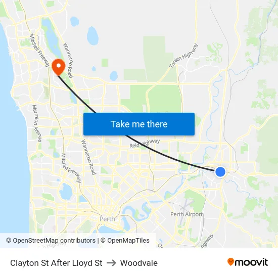 Clayton St After Lloyd St to Woodvale map