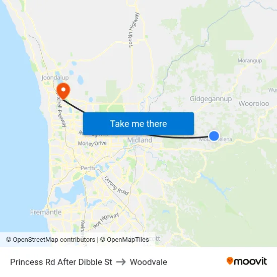 Princess Rd After Dibble St to Woodvale map