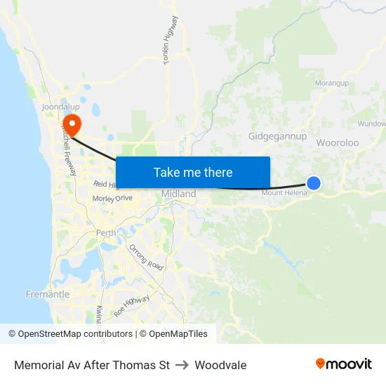 Memorial Av After Thomas St to Woodvale map