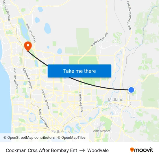Cockman Crss After Bombay Ent to Woodvale map