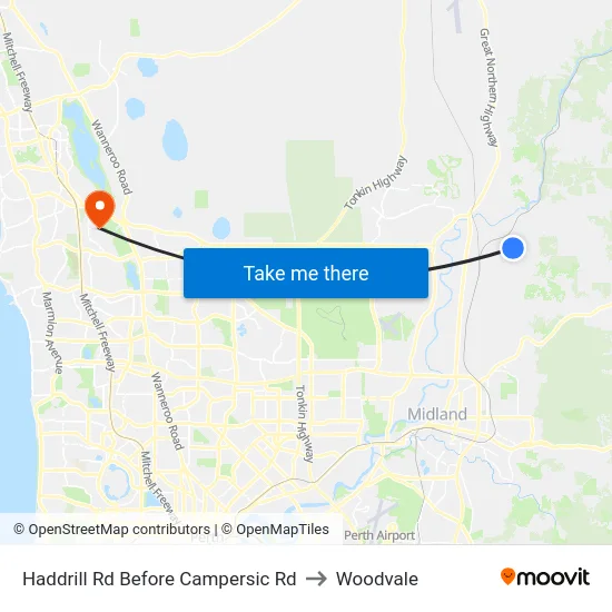 Haddrill Rd Before Campersic Rd to Woodvale map