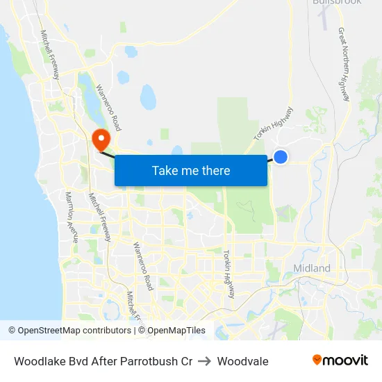 Woodlake Bvd After Parrotbush Cr to Woodvale map