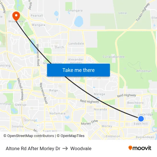 Altone Rd After Morley Dr to Woodvale map