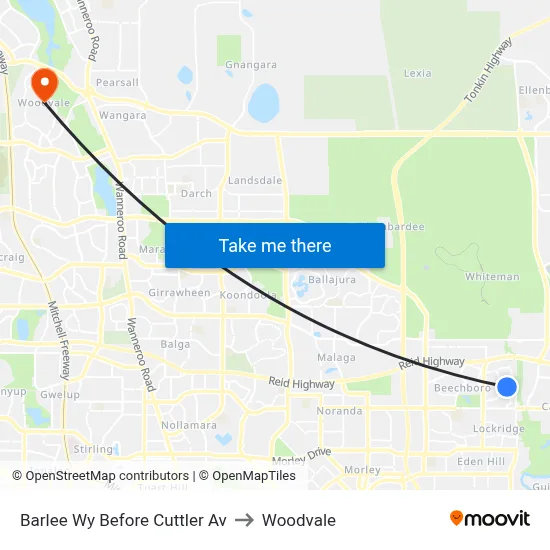 Barlee Wy Before Cuttler Av to Woodvale map