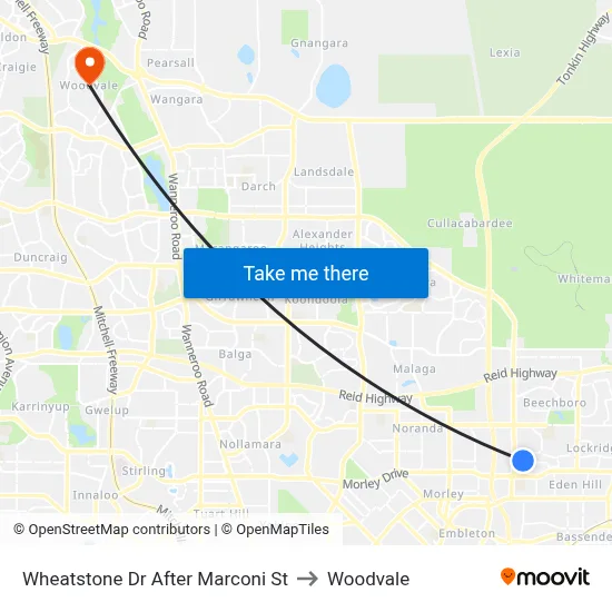 Wheatstone Dr After Marconi St to Woodvale map