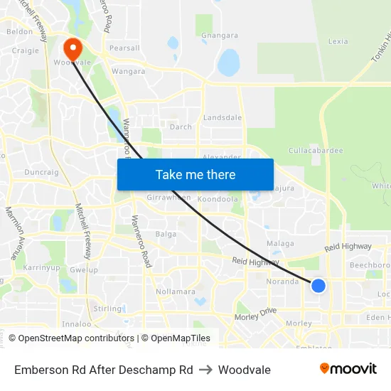 Emberson Rd After Deschamp Rd to Woodvale map
