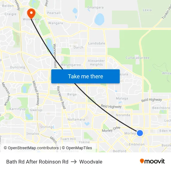 Bath Rd After Robinson Rd to Woodvale map